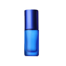 Load image into Gallery viewer, 5ml Portable Frosted Colorful Essential Oil Perfume Thick Glass Roller Vial Travel Refillable Rollerball Bottle
