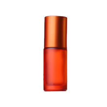 Load image into Gallery viewer, 5ml Portable Frosted Colorful Essential Oil Perfume Thick Glass Roller Vial Travel Refillable Rollerball Bottle
