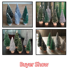 Load image into Gallery viewer, 1/5/6 Pcs Miniature Christmas Tree Small Artificial Sisal Snow Landscape Architecture Trees for Christmas Crafts Tabletop Decor
