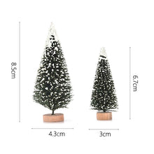 Load image into Gallery viewer, 1/5/6 Pcs Miniature Christmas Tree Small Artificial Sisal Snow Landscape Architecture Trees for Christmas Crafts Tabletop Decor
