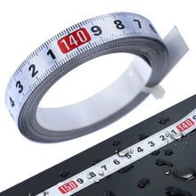 Load image into Gallery viewer, Stainless Steel Miter Track Tape Measure Self Adhesive Metric Scale Ruler Rust-Proof Durable and Wear-Resistan Ruler 1-5m
