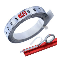Load image into Gallery viewer, Stainless Steel Miter Track Tape Measure Self Adhesive Metric Scale Ruler Rust-Proof Durable and Wear-Resistan Ruler 1-5m
