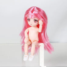 Load image into Gallery viewer, 1/6 BJD Doll 1/12 16cm 30cm Doll Make-up 3D Eyes Long Hair Body Beautiful Princess Baby Girl 12 Inch Doll DIY Toy for Girls
