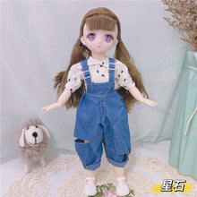 Load image into Gallery viewer, 1/6 Bjd Anime Doll Full Set 28cm Cute Comic Face Doll Toys with Clothes Accessories Girl Dress Up Toy for Children
