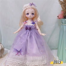 Load image into Gallery viewer, 1/6 Bjd Anime Doll Full Set 28cm Cute Comic Face Doll Toys with Clothes Accessories Girl Dress Up Toy for Children
