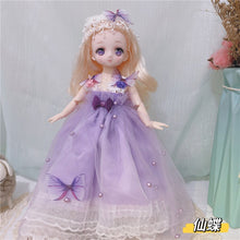 Load image into Gallery viewer, 1/6 Bjd Anime Doll Full Set 28cm Cute Comic Face Doll Toys with Clothes Accessories Girl Dress Up Toy for Children
