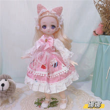 Load image into Gallery viewer, 1/6 Bjd Anime Doll Full Set 28cm Cute Comic Face Doll Toys with Clothes Accessories Girl Dress Up Toy for Children
