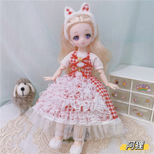 Load image into Gallery viewer, 1/6 Bjd Anime Doll Full Set 28cm Cute Comic Face Doll Toys with Clothes Accessories Girl Dress Up Toy for Children
