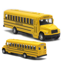 Load image into Gallery viewer, 1/64 Optic Alloy Inertial School Bus Model Car Model Pull Back Toys Music Cars Vehicle Gifts Kids Boy Toys For Children Birthday
