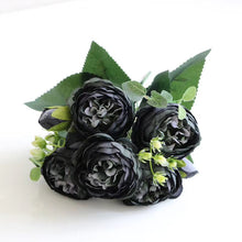 Load image into Gallery viewer, 1 Bundle Silk Peony Bouquet Home Decoration Wedding Party Scrapbook Fake Plants Diy Pompons Artificial Roses Flowers

