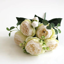 Load image into Gallery viewer, 1 Bundle Silk Peony Bouquet Home Decoration Wedding Party Scrapbook Fake Plants Diy Pompons Artificial Roses Flowers
