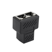 Load image into Gallery viewer, 1 To 2 Ways Network Connector Network Cable Female Distributor Ethernet Network RJ45 Splitter Extender Plug Adapter C For Laptop
