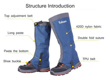 Load image into Gallery viewer, 1Pair Leg Gaiter Waterproof Snow Boot Gaitors 420D Anti-Tear Nylon Fabric Leggings Cover Outdoor Fishing Skiing Hiking

