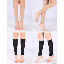 Load image into Gallery viewer, 1 Pair Compression Leg Sleeve Relieve Varicose Veins Circulation Compression Slimming Stovepipe Sport Legwarmers Women Knee Pads
