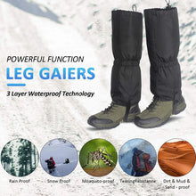 Load image into Gallery viewer, 1 Pair Hiking Ski Elastic Easy Wear Protective Cover Tools Warmer Hunting Outdoor Walking Waterproof Breathable Gaiter Leg
