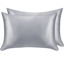 Load image into Gallery viewer, 1 Pair Mulberry Silk Pillowcase with Hidden Zipper Nature Pillow Case for Healthy Standard Queen King
