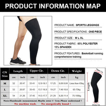 Load image into Gallery viewer, 1 PCS Lengthen Compression Leg Warmers Basketball Football Cycling Socks Knee Calf Sleeves UV Sun Leg Warmers Men Women
