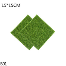 Load image into Gallery viewer, 1Pcs 15cm/30cm Artificial Grassland Simulation Moss Lawn Turf Fake Green Grass Mat  Carpet DIY Micro Landscape Home Floor Decor
