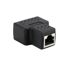Load image into Gallery viewer, 1 To 2 Way LAN RJ45 Extender Splitter LAN Ethernet Cable Adapter For Internet Cable Connection 1 Input 2 Output Hight Quality
