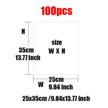 Load image into Gallery viewer, 10/100 pcs Heat shrinkable film baby shoe bag transparent sealing film dustproof anti-oxidation hot shrink film home storage bag
