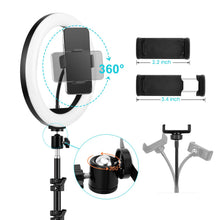 Load image into Gallery viewer, 10 13 inches LED Selfie Ring Light With Tripod Photography Lighting Round Flash Ring Lamp Ringlight for TikTok Youtube Video
