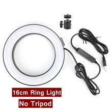 Load image into Gallery viewer, 10 13 inches LED Selfie Ring Light With Tripod Photography Lighting Round Flash Ring Lamp Ringlight for TikTok Youtube Video

