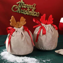 Load image into Gallery viewer, 10/20Pcs Halloween Candy Bags Velvet Pumpkin Bat Antlers Trick or Treat Gift with String Christmas Packing Bags for Party Decor
