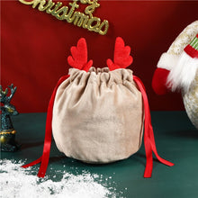 Load image into Gallery viewer, 10/20Pcs Halloween Candy Bags Velvet Pumpkin Bat Antlers Trick or Treat Gift with String Christmas Packing Bags for Party Decor

