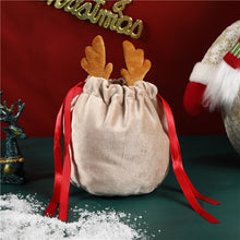 Load image into Gallery viewer, 10/20Pcs Halloween Candy Bags Velvet Pumpkin Bat Antlers Trick or Treat Gift with String Christmas Packing Bags for Party Decor
