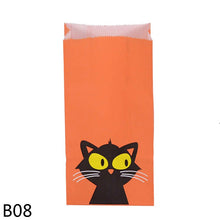 Load image into Gallery viewer, 10/20pcs Halloween Theme Packaging Paper Bags Cookie Candy Bag Wizard Pumpkin Head Gift Bags Home Halloween Party Decorations
