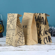 Load image into Gallery viewer, 10/20pcs Halloween Theme Packaging Paper Bags Cookie Candy Bag Wizard Pumpkin Head Gift Bags Home Halloween Party Decorations
