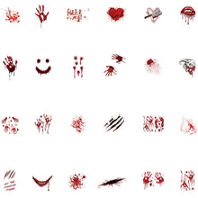 Load image into Gallery viewer, 10/30/48pcs Cool Red Halloween Horror Stickers Laptop Luggage Guitar Skateboard Bike Phone Car Waterproof Sticker Decal Kid Toy
