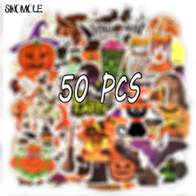 Load image into Gallery viewer, 10/30/50PCS Funny Cute Halloween Stickers Gift All Hallow Mas Pumpkin Witch DIY Notebook Cup Room Decoration Graffiti Sticker F5
