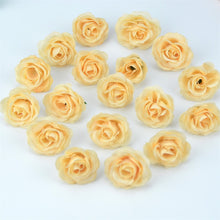 Load image into Gallery viewer, 10/50/100pcs 2.5cm Mini Silk Artificial Rose Flower Heads For Wedding Party Home Decoration DIY Accessories Fake Flowers Craft
