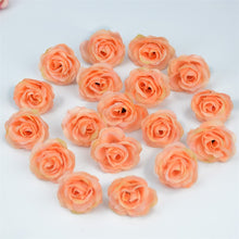Load image into Gallery viewer, 10/50/100pcs 2.5cm Mini Silk Artificial Rose Flower Heads For Wedding Party Home Decoration DIY Accessories Fake Flowers Craft

