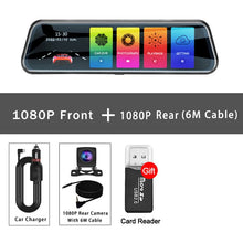 Load image into Gallery viewer, 10 Inch Mirror Camera for Car Touch Screen Video Recorder Rearview mirror Dash Cam Front and Rear Camera Mirror DVR Black Box
