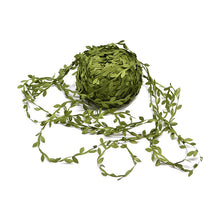 Load image into Gallery viewer, 10 Meter Silk Leaf-Shaped Handmake Artificial green Leaves For Wedding Decoration DIY Wreath Gift Scrapbooking Craft Fake Flower
