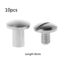 Load image into Gallery viewer, Screws 10 Pairs Brass Chicago Screws Posts Belt Button for Leather Bookbinding Crafts
