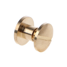 Load image into Gallery viewer, Screws 10 Pairs Brass Chicago Screws Posts Belt Button for Leather Bookbinding Crafts
