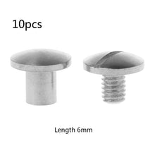 Load image into Gallery viewer, Screws 10 Pairs Brass Chicago Screws Posts Belt Button for Leather Bookbinding Crafts
