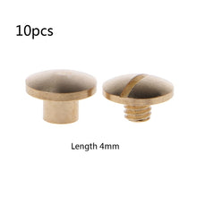 Load image into Gallery viewer, Screws 10 Pairs Brass Chicago Screws Posts Belt Button for Leather Bookbinding Crafts
