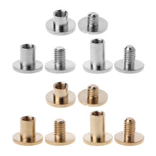 Load image into Gallery viewer, Screws 10 Pairs Brass Chicago Screws Posts Belt Button for Leather Bookbinding Crafts

