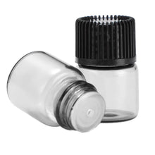 Load image into Gallery viewer, 10pcs PVC Amber Essential Oil Bottle 1/2/3 ML Thin Glass Small Brown Perfume Oil Vials Sample Test Bottle With Orifice Reducer
