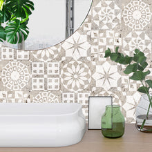 Load image into Gallery viewer, 10pcs/set Cream Marble Frosted Tiles Floor Wall Sticker Kitchen Bathroom Home Renovation Wallpaper Non-slip Beige Wall Decals
