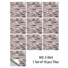 Load image into Gallery viewer, 10pcs/set Cream Marble Frosted Tiles Floor Wall Sticker Kitchen Bathroom Home Renovation Wallpaper Non-slip Beige Wall Decals
