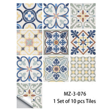 Load image into Gallery viewer, 10pcs/set Cream Marble Frosted Tiles Floor Wall Sticker Kitchen Bathroom Home Renovation Wallpaper Non-slip Beige Wall Decals
