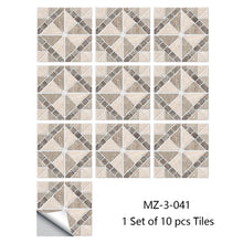 Load image into Gallery viewer, 10pcs/set Cream Marble Frosted Tiles Floor Wall Sticker Kitchen Bathroom Home Renovation Wallpaper Non-slip Beige Wall Decals
