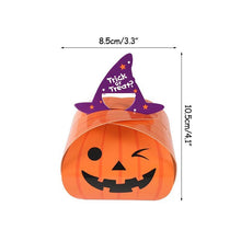 Load image into Gallery viewer, 10pcs Halloween Candy Box Paper Gift Boxes Trick or Treat Kids Gift Pumpkin Ghost Candy Bags Halloween Party Decoration Supplies

