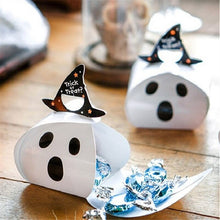 Load image into Gallery viewer, 10pcs Halloween Candy Box Paper Gift Boxes Trick or Treat Kids Gift Pumpkin Ghost Candy Bags Halloween Party Decoration Supplies
