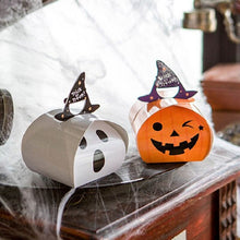 Load image into Gallery viewer, 10pcs Halloween Candy Box Paper Gift Boxes Trick or Treat Kids Gift Pumpkin Ghost Candy Bags Halloween Party Decoration Supplies
